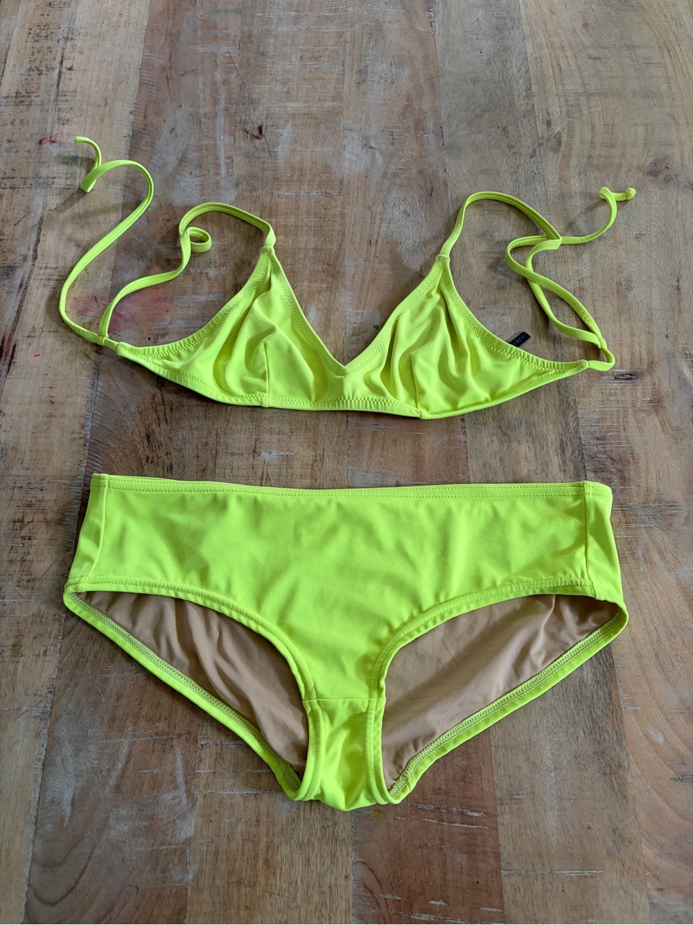 J. Crew neon yellow bikini